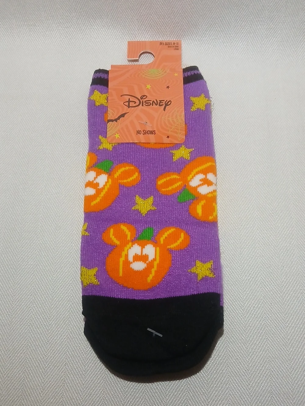 Disney Halloween Mickey Mouse Pumpkins Socks NWT